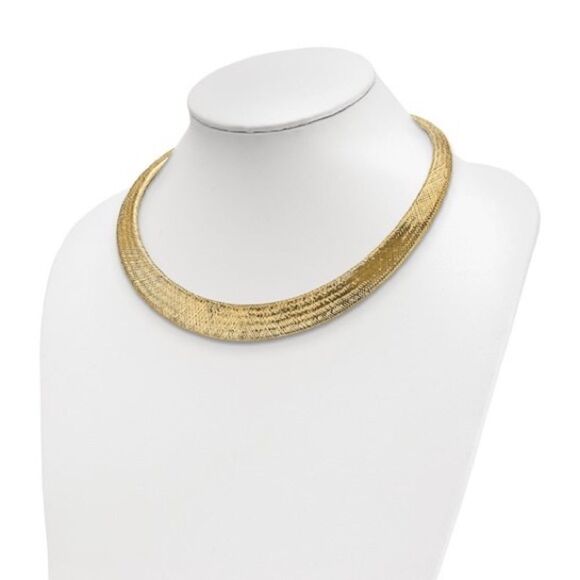 14k gold 18 inch mesh necklace. Made in Italy